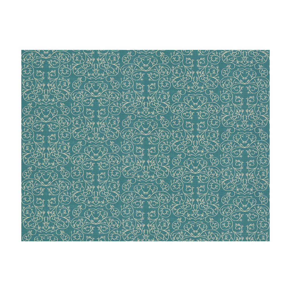 Garden Reverse Cornflower by Groundworks Designer Fabric ALLEGRA HICKS GARDEN COLLECTION LINEN - 88%;NYLON - 12% Belgium HEAVY Horizontal: 9.85 and Vertical: 12.61 50 - Swanky Fabrics -