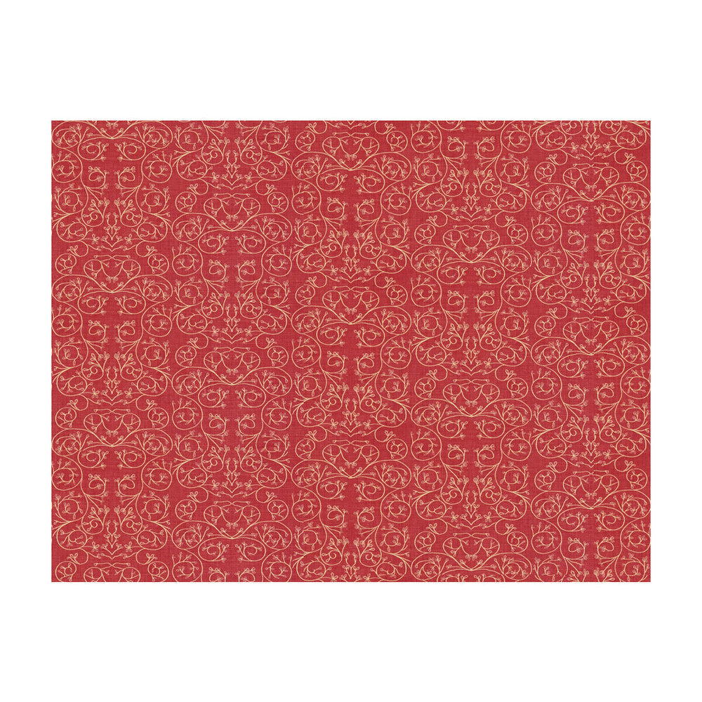 Garden Reverse Cerise by Groundworks Designer Fabric ALLEGRA HICKS GARDEN COLLECTION LINEN - 88%;NYLON - 12% Belgium HEAVY Horizontal: 9.85 and Vertical: 12.61 50 - Swanky Fabrics -