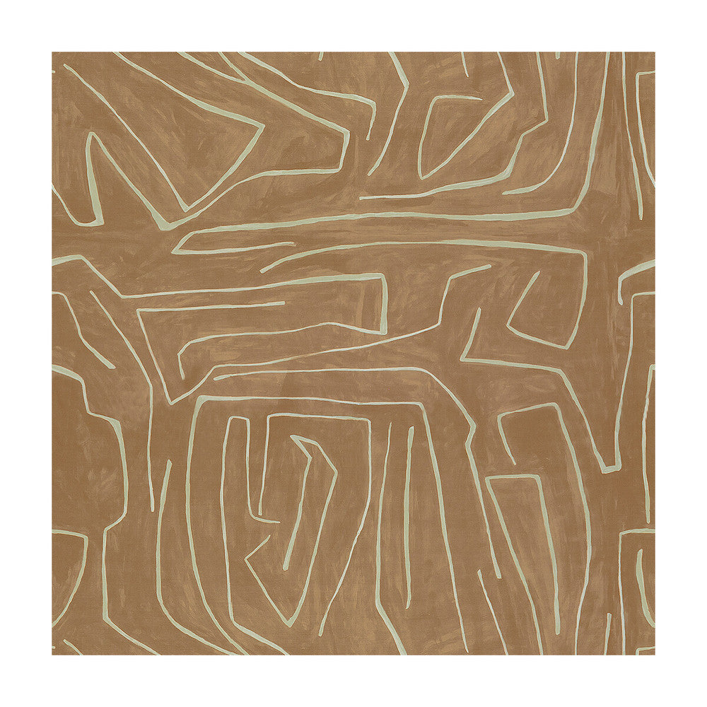 Graffito Salmon/Cream by Groundworks Designer Fabric KELLY WEARSTLER III COTTON - 52%;LINEN - 48% Italy Horizontal: 54 and Vertical: 54 54 - Swanky Fabrics -