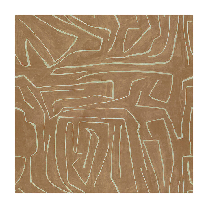 Graffito Salmon/Cream by Groundworks Designer Fabric KELLY WEARSTLER III COTTON - 52%;LINEN - 48% Italy Horizontal: 54 and Vertical: 54 54 - Swanky Fabrics -