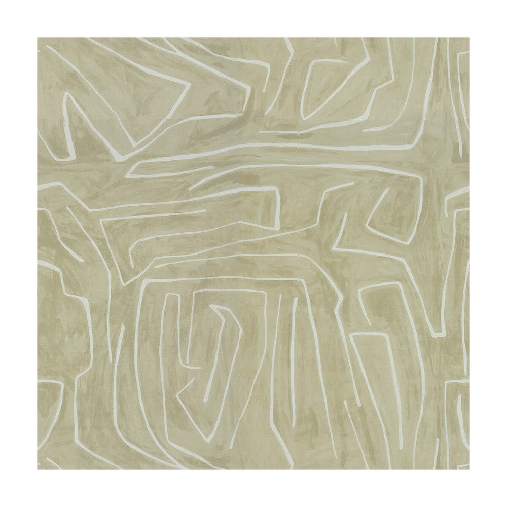Graffito Beige/Ivory by Groundworks Designer Fabric KELLY WEARSTLER III COTTON - 52%;LINEN - 48% Italy Horizontal: 54 and Vertical: 54 54 - Swanky Fabrics -