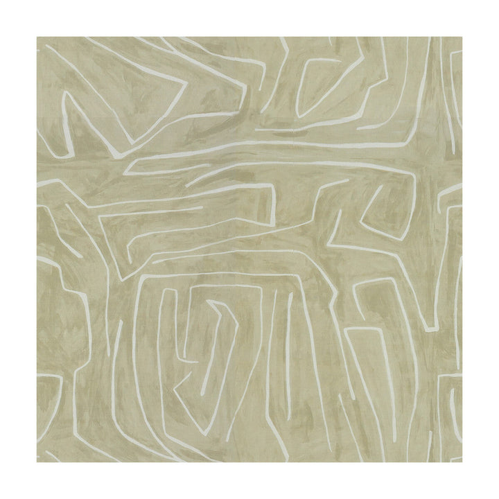 Graffito Beige/Ivory by Groundworks Designer Fabric KELLY WEARSTLER III COTTON - 52%;LINEN - 48% Italy Horizontal: 54 and Vertical: 54 54 - Swanky Fabrics -