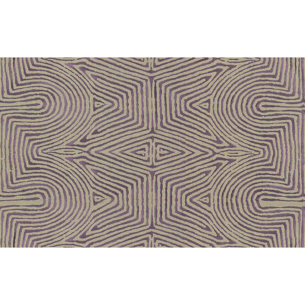 Julia Emb Flax/Mauve by Groundworks Designer Fabric PRISM LINEN - 68%;VISCOSE - 19%;SPUN POLYESTER - 13% India LIGHT Horizontal: 25.5 and Vertical: 7.75 51.5 - Swanky Fabrics -