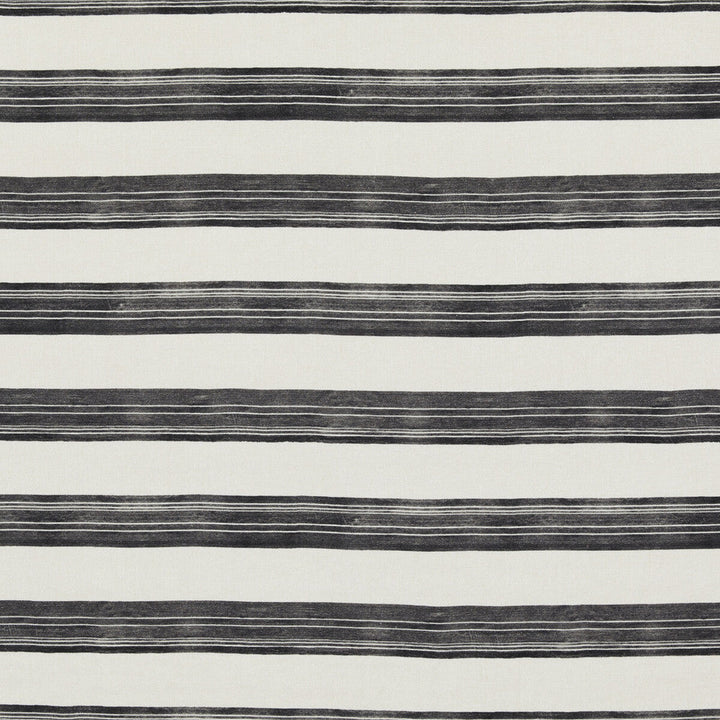 Askew Ivory/Onyx by Groundworks Designer Fabric KELLY WEARSTLER IV LINEN - 100% Italy HEAVY Horizontal: 27.02052 and Vertical: 25.16872 53.58006 - Swanky Fabrics -