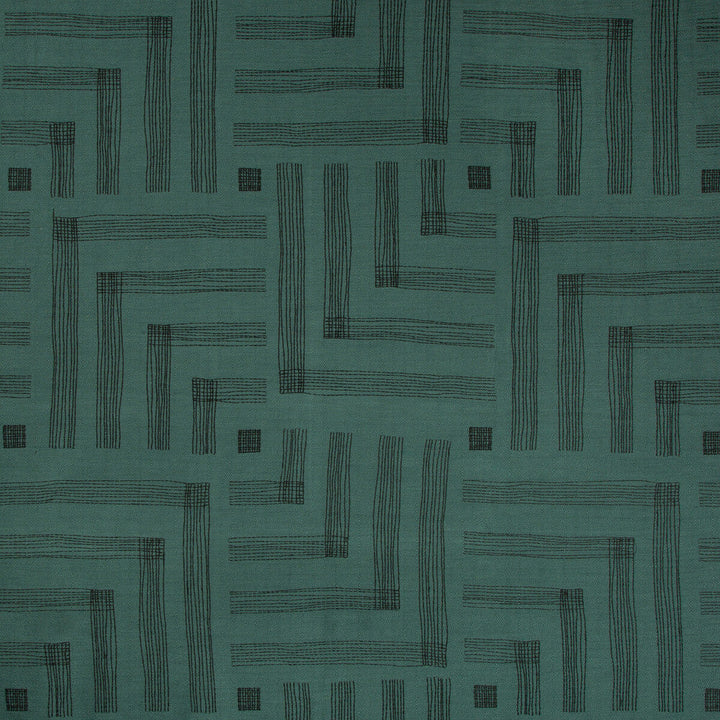 Pastiche Spruce/Jet by Groundworks Designer Fabric KELLY WEARSTLER IV COTTON - 66%;RAYON - 34% India HEAVY Horizontal: 27 and Vertical: 31.48 54 - Swanky Fabrics -