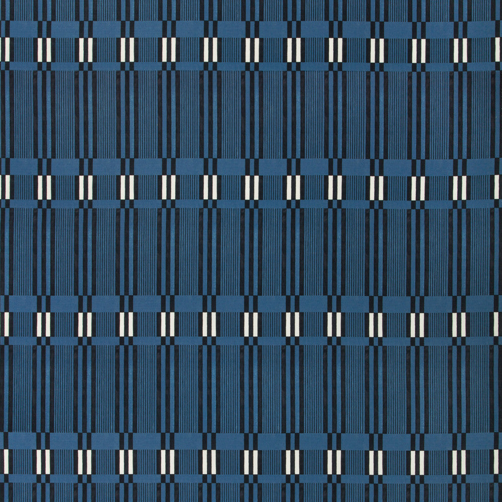 Bandeau Marine by Groundworks Designer Fabric KW TERRA FIRMA II INDOOR OUTDOOR POLYESTER - 100% Italy HEAVY Horizontal: 9 and Vertical: 15.2 54 - Swanky Fabrics -