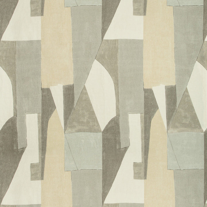 District Alabaster by Groundworks Designer Fabric KELLY WEARSTLER V LINEN - 100% Italy MEDIUM Horizontal: 26.25 and Vertical: 40 52.5 - Swanky Fabrics -
