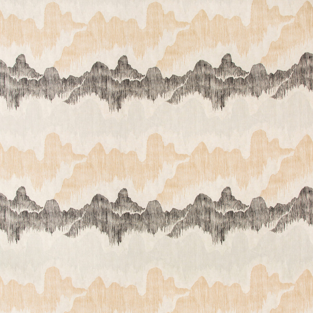 Cascadia Basalt by Groundworks Designer Fabric KELLY WEARSTLER V COTTON - 52%;LINEN - 48% Italy MEDIUM Horizontal: 18 and Vertical: 23.6 54 - Swanky Fabrics -