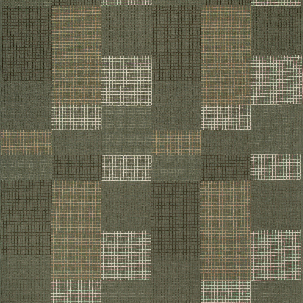 Gridlock Hunter by Groundworks Designer Fabric KELLY WEARSTLER V COTTON - 84%;SPUN POLYESTER - 16% India Horizontal: 25.4 and Vertical: 29.5 50.8 - Swanky Fabrics -