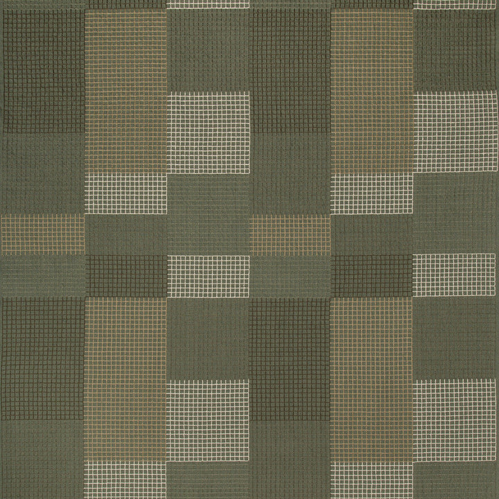 Gridlock Hunter by Groundworks Designer Fabric KELLY WEARSTLER V COTTON - 84%;SPUN POLYESTER - 16% India Horizontal: 25.4 and Vertical: 29.5 50.8 - Swanky Fabrics -