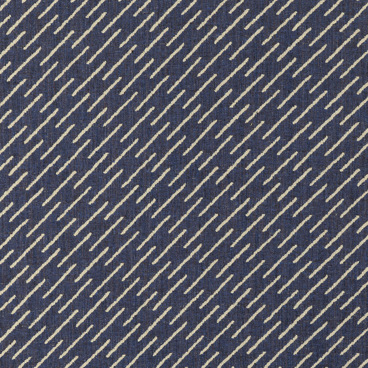 Esker Weave Navy/Cream by Groundworks Designer Fabric KELLY WEARSTLER VI LINEN - 38%;VISCOSE - 29%;COTTON - 22%;ACRYLIC - 7%;NYLON - 4% Italy Horizontal: 2.36 and Vertical: 2.33 55.12 - Swanky Fabrics -
