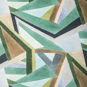 Lee Jofa Modern Fabric Roulade Print Juniper/Buff