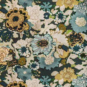 Lee Jofa Modern Fabric Arioso Print Marine/Citron