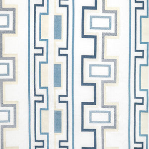 Lee Jofa Modern Fabric Tritone Embroidery Navy