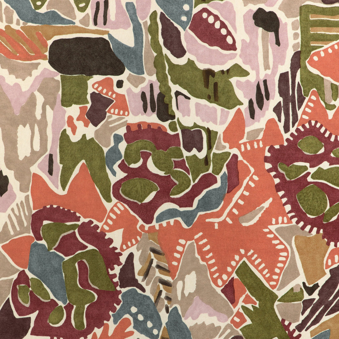 Lee Jofa Modern Fabric Chrystie Print - Plum/Clay