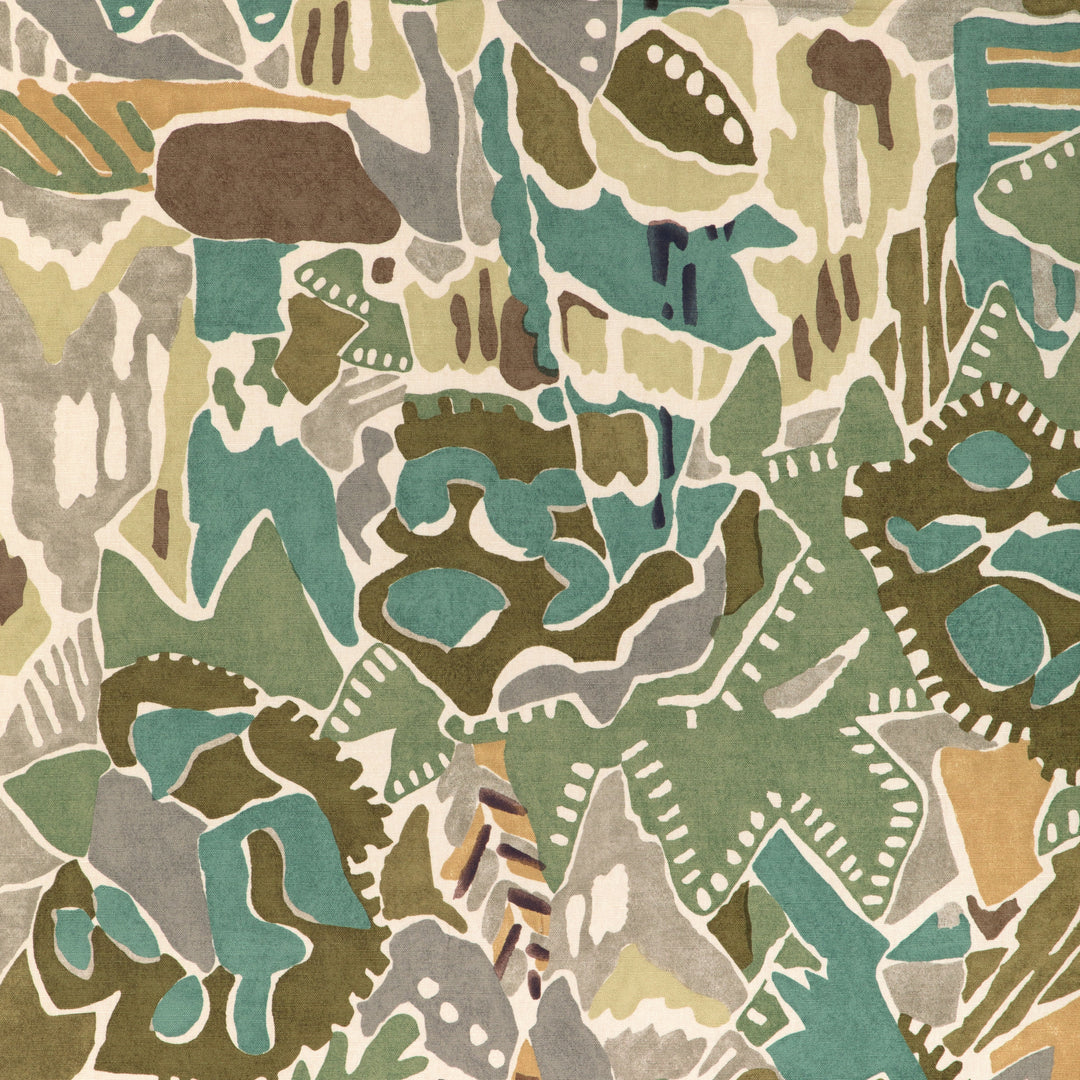 Lee Jofa Modern Fabric Chrystie Print - Moss/Fog