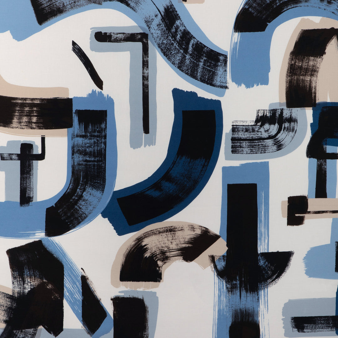 Lee Jofa Modern Fabric Bleecker Print - Capri/Navy