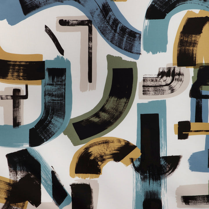Lee Jofa Modern Fabric Bleecker Print - Lake/Fern