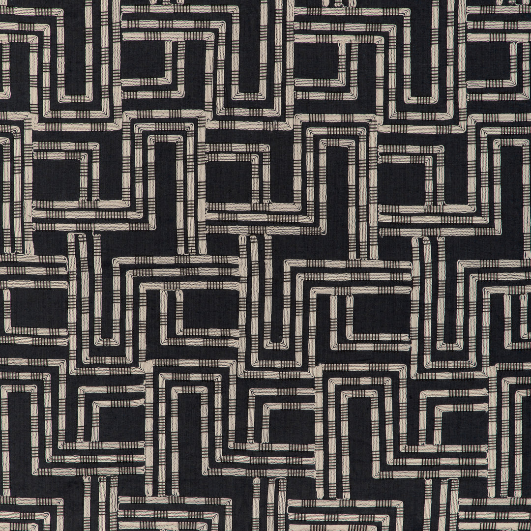 Lee Jofa Modern Fabric Circuit Emb - Noir