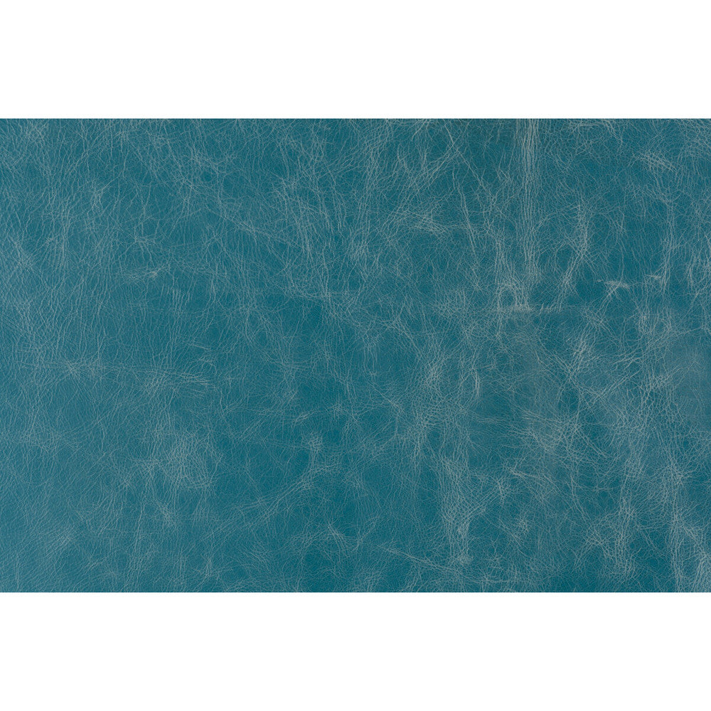 Notorious Teal by Groundworks Designer Fabric KELLY WEARSTLER LEATHER COLLECTION LEATHER - 100% United States MEDIUM Horizontal: - and Vertical: - - - Swanky Fabrics -