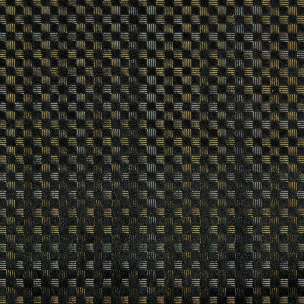 Delux Onyx/Gold by Groundworks Designer Fabric KELLY WEARSTLER LEATHER II LEATHER - 100% Italy - Horizontal: 0.31 and Vertical: 0.31 31.49 - Swanky Fabrics -