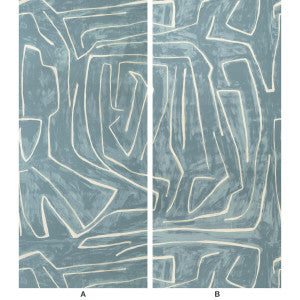Groundworks Wallpaper Graffito Deep Sky