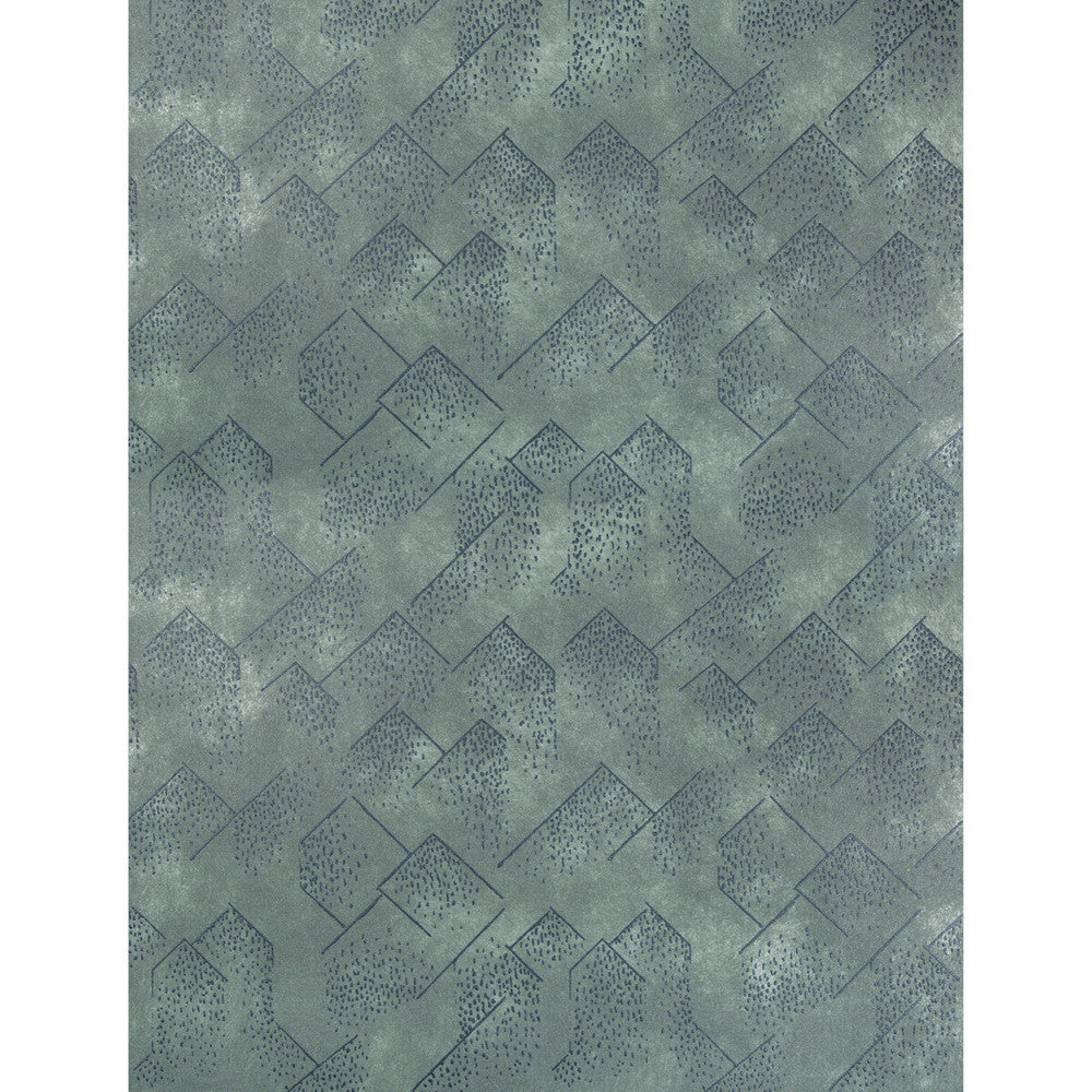 Brink Paper Navy/Slate by Groundworks Designer Wallcovering KELLY WEARSTLER WALLPAPERS III CELLULOSE - 100% United States - Horizontal: 27 and Vertical: 32.5 27 - Swanky Fabrics -