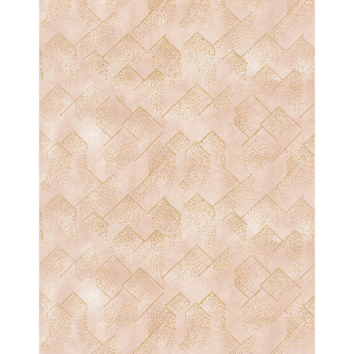 Brink Paper Blush/Gold by Groundworks Designer Wallcovering KELLY WEARSTLER WALLPAPERS III CELLULOSE - 100% United States - Horizontal: 27 and Vertical: 32.5 27 - Swanky Fabrics -