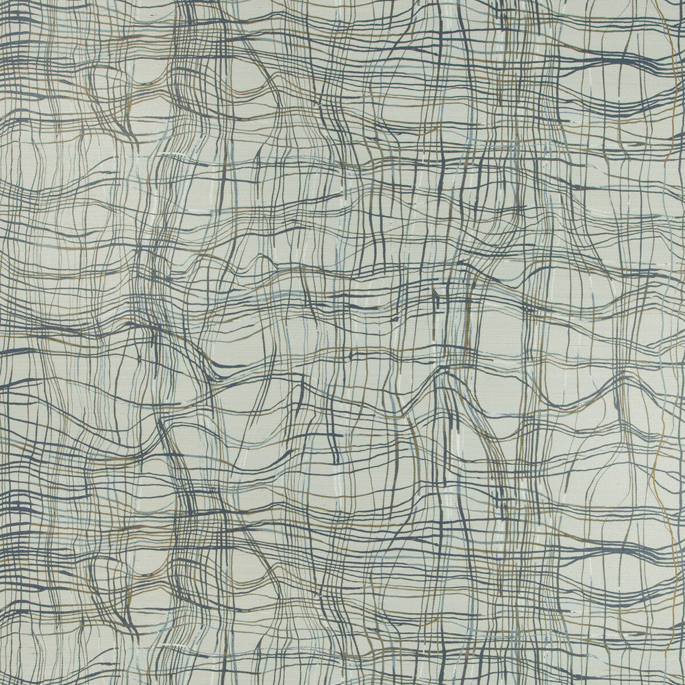 Entangle Paper Mist by Groundworks Designer Wallcovering KELLY WEARSTLER WALLPAPERS IV JUTE - 90%;COTTON - 10% Italy Horizontal: 34.25 and Vertical: 24.41 34.25 - Swanky Fabrics -