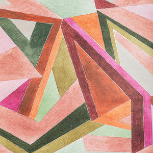 Lee Jofa Modern Wallpaper Roulade Paper Rose/Leaf