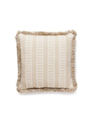 Lark Stripe Pillow 18 X 18 - Sand Dollar GWLARKSPILL0001 by Scalamandre Designer Pillows 100% COTTON U.S.A. Horizontal: and Vertical: 0 - Swanky Fabrics -