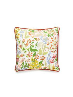 Nymph Floral Pillow 18 X 18 - Springtime GWNYMPHPILA0001 by Scalamandre Designer Pillows 100% COTTON U.S.A. Horizontal: and Vertical: 0 - Swanky Fabrics -