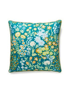 Scalamandre Pillow Nymph Floral   22 X 22 - Emerald Multi GWNYMPHPILL0002