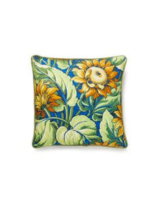 Scalamandre Pillow Sunflower Print   18 X 18 - Cobalt GWSUNFLPILL0002