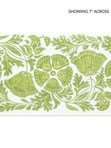 Grey Watkins Trim Gretel Printed Tape Leaves Of Grass GWT33300002