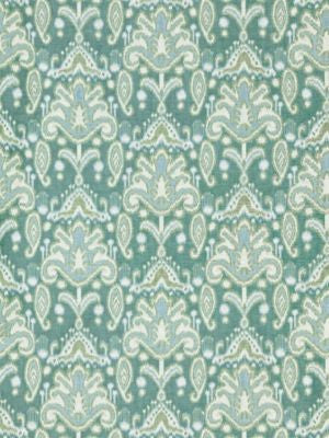 Kandira Ikat Turquoise GW272100003 by Grey Watkins Designer Fabric BREEZE 60% LINEN 40% COTTON INDIA MEDIUM DUTY Horizontal: 12.5" and Vertical: 14" 54 - Swanky Fabrics -