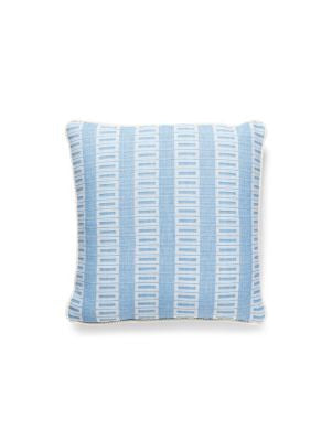 Lark Stripe Pillow 18 X 18 - Bluebell GWLARKSPILL0003 by Scalamandre Designer Pillows 100% COTTON U.S.A. Horizontal: and Vertical: 0 - Swanky Fabrics -