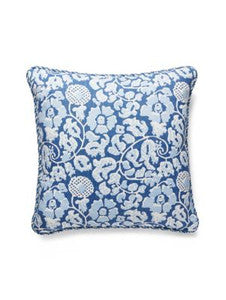 Scalamandre Pillow Maiden Floral   22 X 22 - Denim GWMAIDFPILL0003