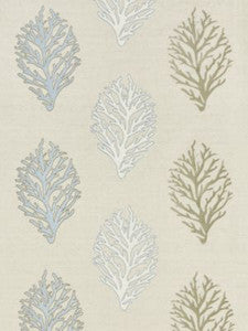 Grey Watkins Fabric Coral Reef Embroidery Sand GW272040004