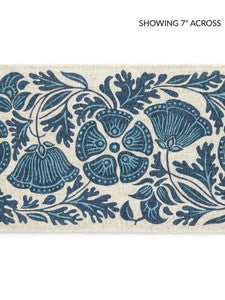 Grey Watkins Trim Gretel Printed Tape Bluebird GWT33300004