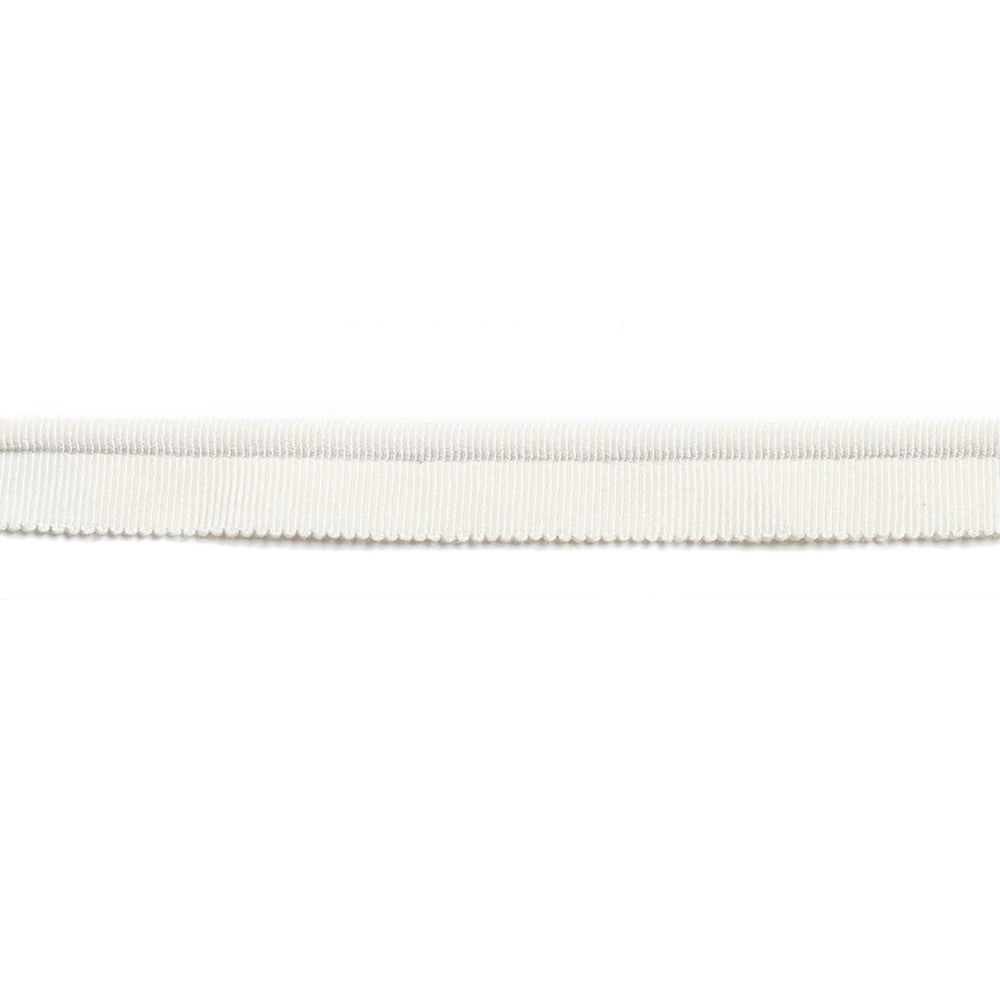 Hellenic Key Grosgrain Lip Cord White by Europatex Designer Fabric Hellenic 45% Rayon, 31% Cotton, 23% Fibranne, 1% Polyester 0.25 inches - Swanky Fabrics -