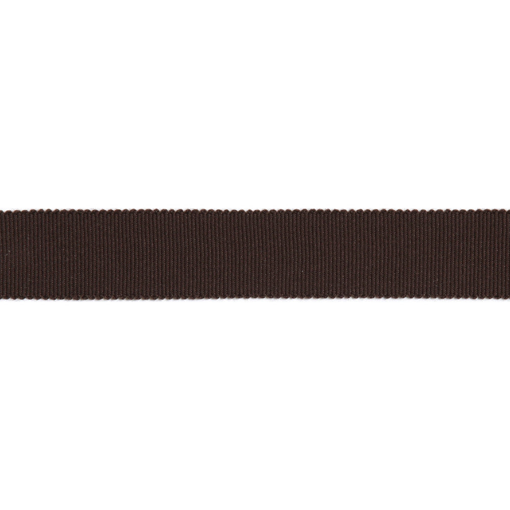 Versailles 7/8" Grosgrain Ribbon Tape Chocolate by Europatex Designer Fabric Versailles 100% Rayon 0.88 inches - Swanky Fabrics -