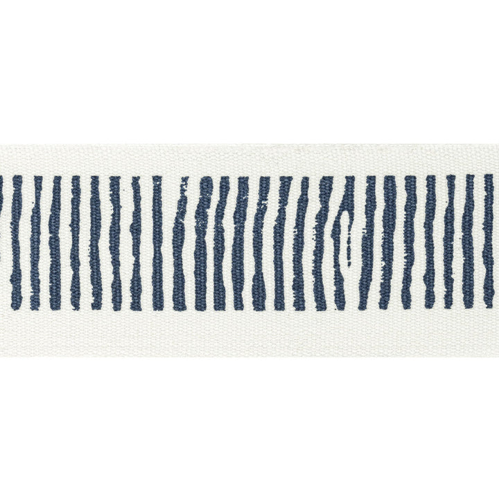 Halifax Tape 3 Navy by Stout Trim Stout Trim Halifax Tape 3 NavyTrim NATURAL BEAUTY TRIM 100%COT INDIA </p><p>Repeat: H: 2.500, V: 5.000 2.5 in - Fabric Carolina -