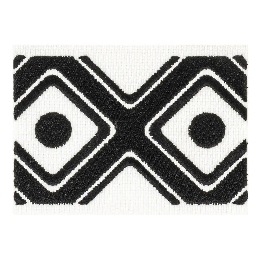 Hallmark 1 Onyx by Stout Designer Trim VISIONS OF COLOR TRIM 48%SVI 34%POL 10%OTH 8%COT TURKEY MARTINDALE WEAR TEST (20 000 CIRCULAR RUBS) Horizontal: 2.375 and Vertical: 0.000 3.2 in - Swanky Fabrics -