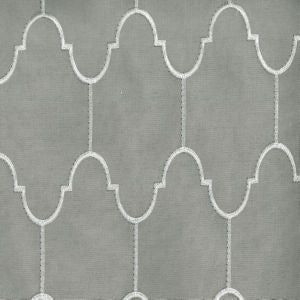 Hamilton Grey White by Norbar Designer Fabric 85% RAYON 15% POLYESTER 7 3/4"V - 8 1/2"H 54 - Swanky Fabrics -