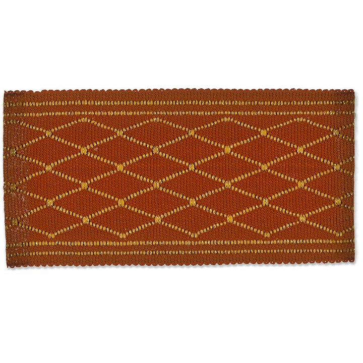 Hampton 3 Cinnamon by Stout Designer Trim New World Tapes & Borders 43% Polyester 37% Acrylic 12% Metallic 8% Spun Viscose CHINA Horizontal: 0.875 and Vertical: 0 2 in - Swanky Fabrics -