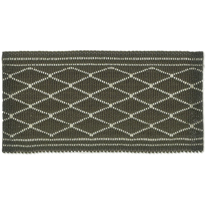 Hampton 6 Gunmetal by Stout Designer Trim New World Tapes & Borders 43% Polyester 37% Acrylic 12% Metallic 8% Spun Viscose CHINA Horizontal: 0.875 and Vertical: 0 2 in - Swanky Fabrics -