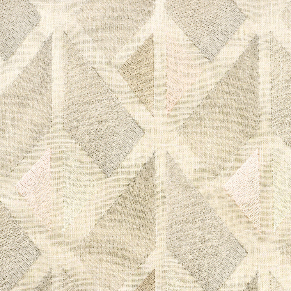 Harper 1 Maple by Stout Designer Fabric COLOR MY WINDOW CHALK/TAUPE 30%COT 70%POL %VEMB INDIA Horizontal: 5.5 and Vertical: 6.25 51.5 in - Swanky Fabrics -