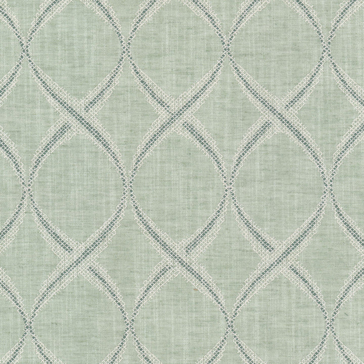 Harvard 4 Celadon by Stout Designer Fabric RAINBOW LIBRARY SAGE/CYPRESS 58%POL 23%SVI 14%COT 5%LIN INDIA Horizontal: 6.625 and Vertical: 9.250 55 in - Swanky Fabrics -