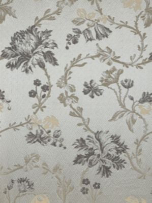 Mallorcan Garden Pewter HBHA830002 by Old World Weavers Designer Fabric 58% COTTON 26% SILK 16% ACRYLIC INDIA LIGHT DUTY Horizontal: 36" and Vertical: 26.25" 52.5 - Swanky Fabrics -